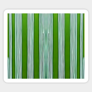 Green And White Vertical Striped - Dell Green Aesthetic Lines Sticker